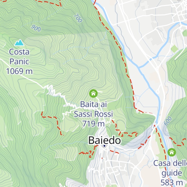 Map of Baita ai Sassi Rossi