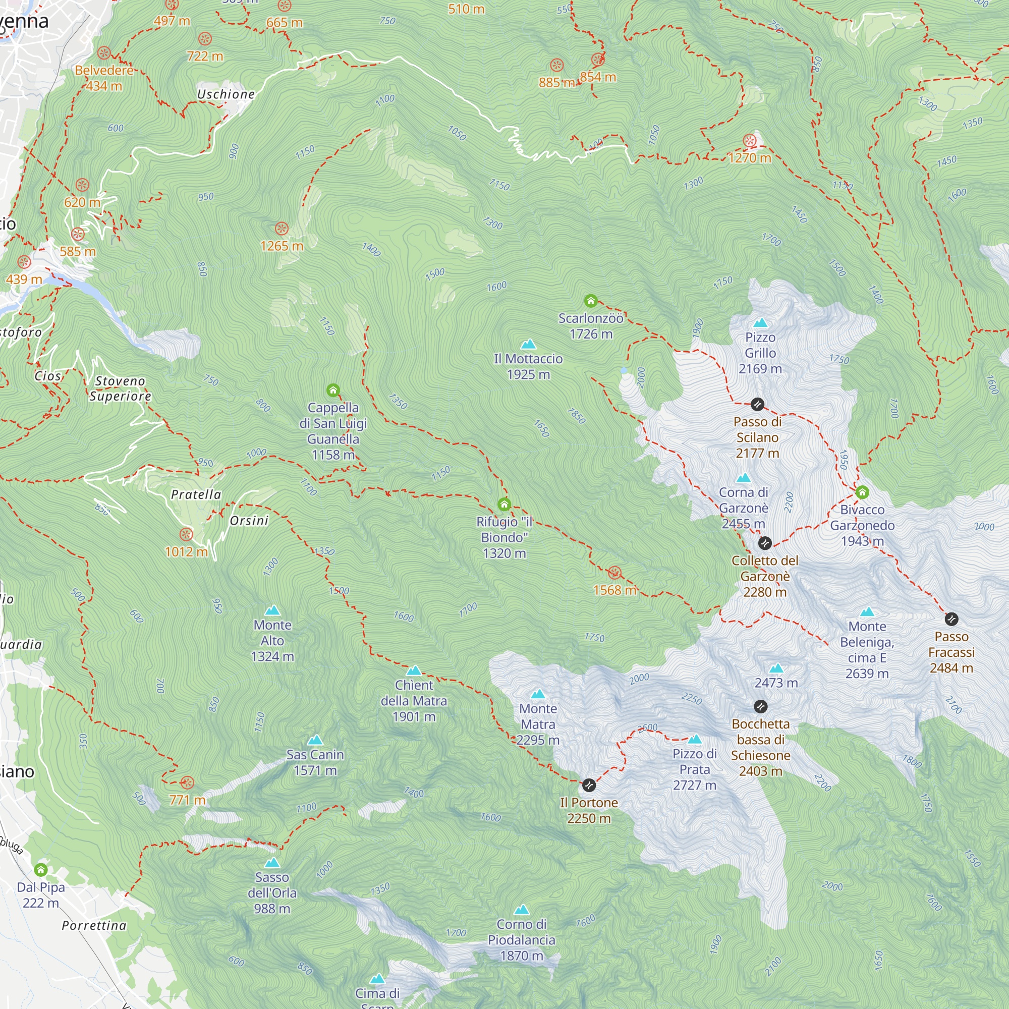 Rifugio "il Biondo" map