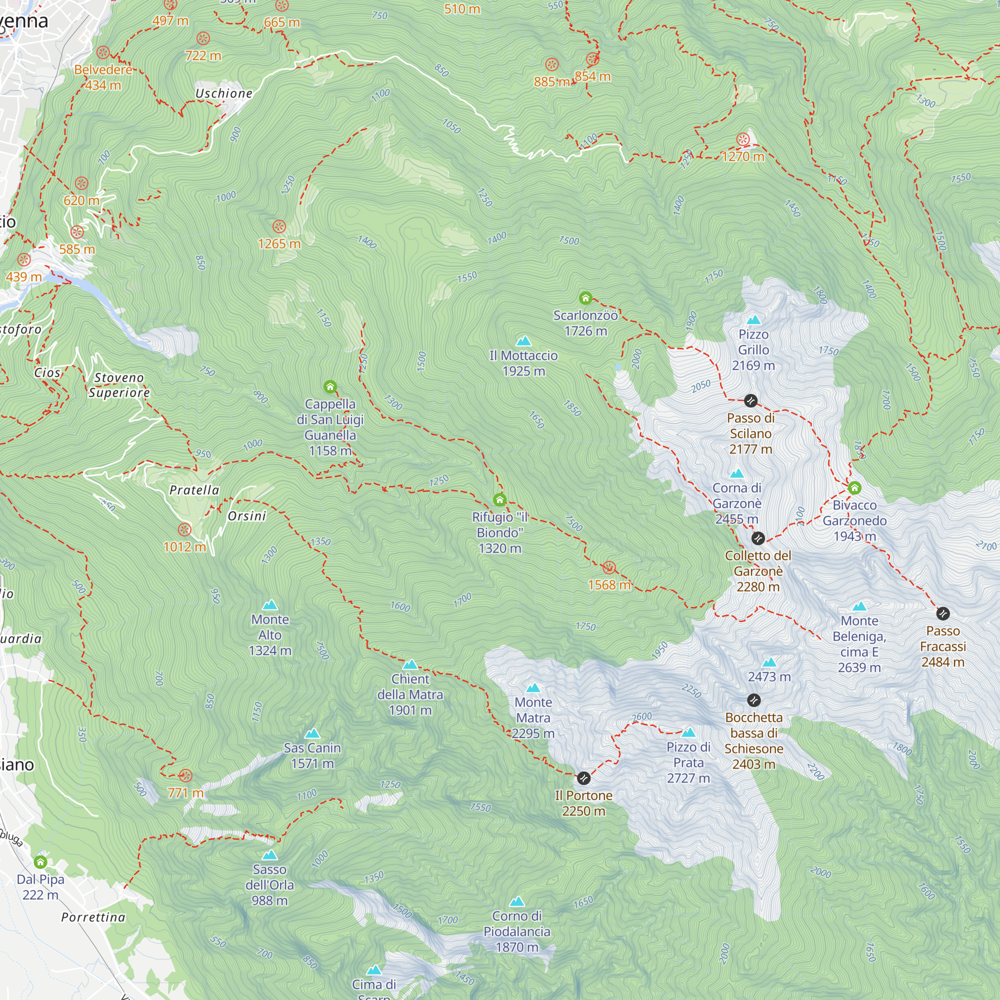 Rifugio "il Biondo" map