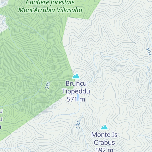 Map of Bruncu Tippeddu