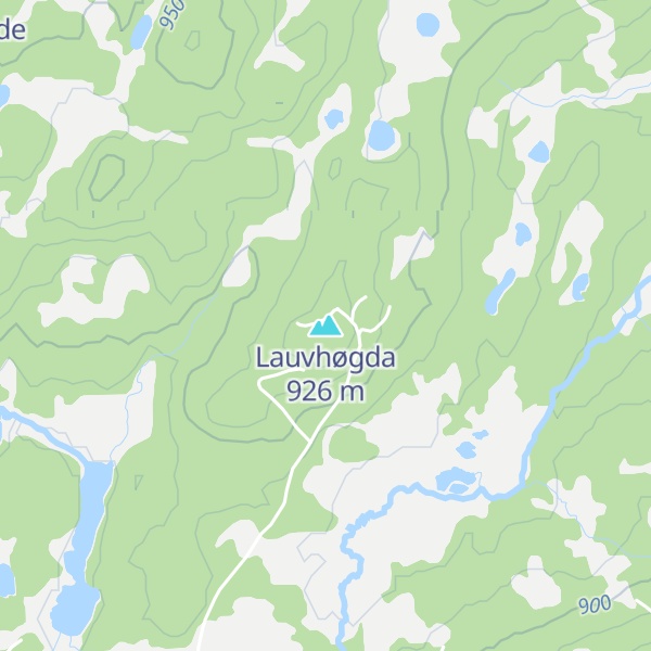 Map of Lauvhøgda