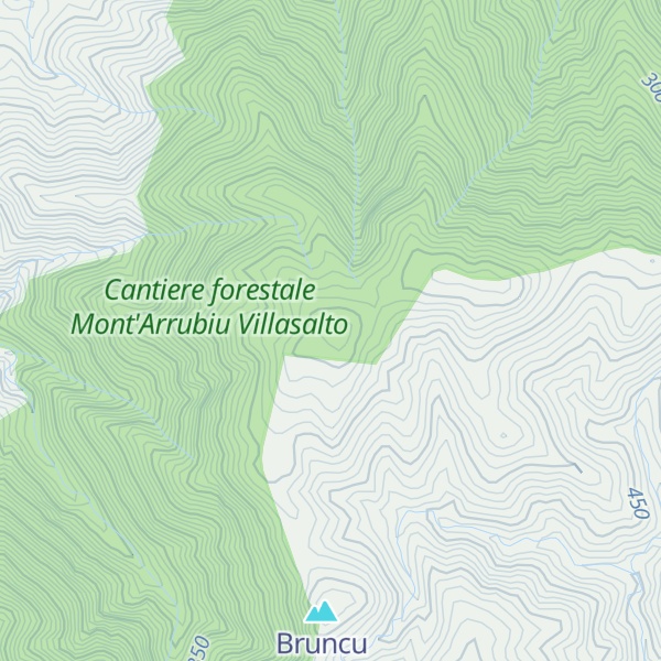 Map of Bruncu Costrabu