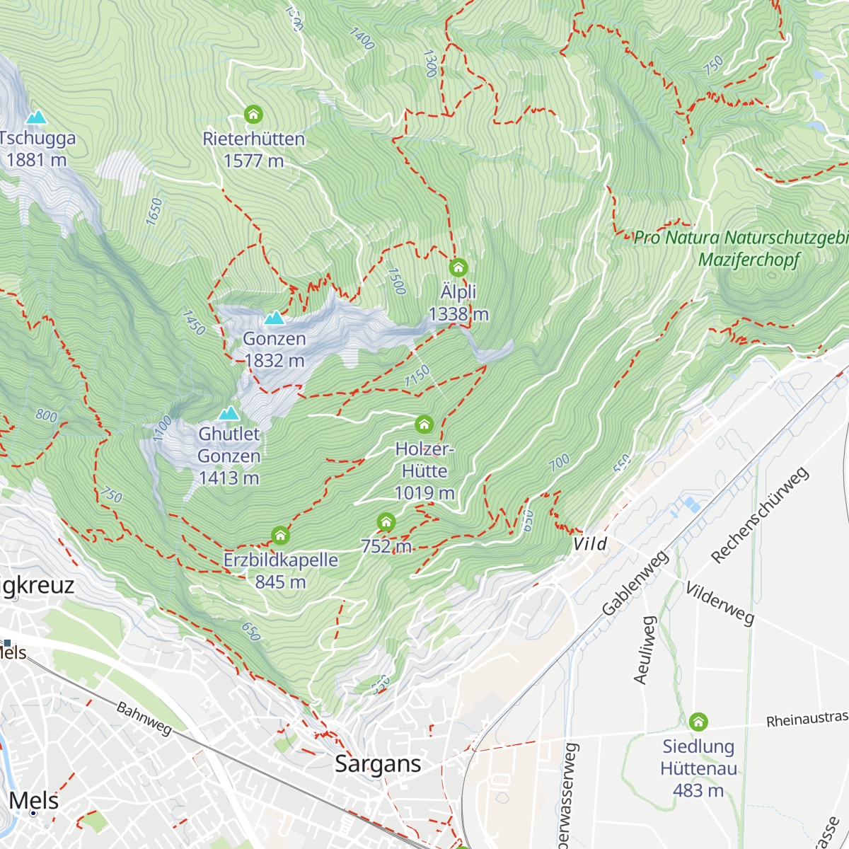 Holzer-Hütte map