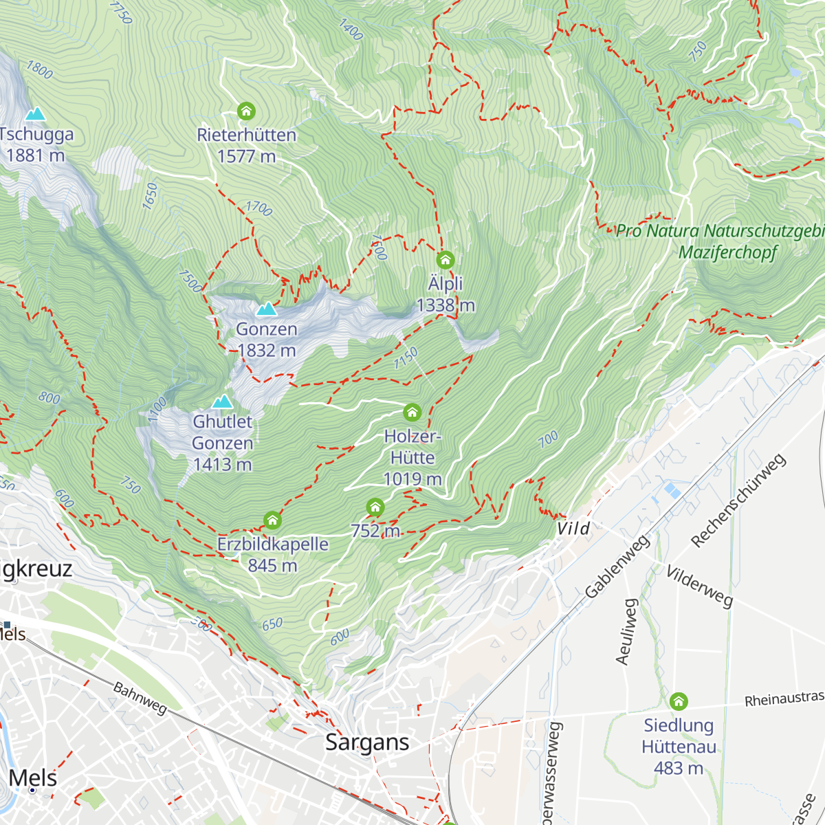 Holzer-Hütte map