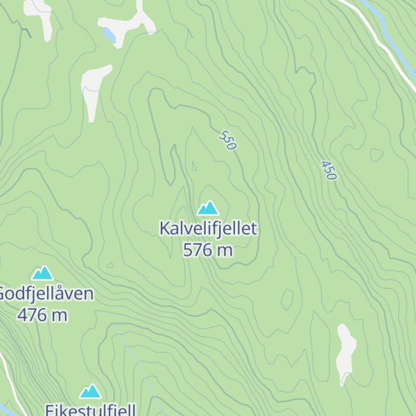 Map of Kalvelifjellet