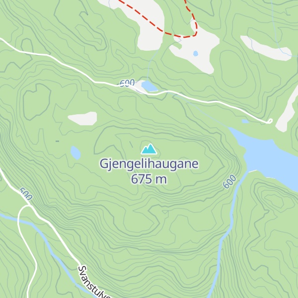 Map of Gjengelihaugane
