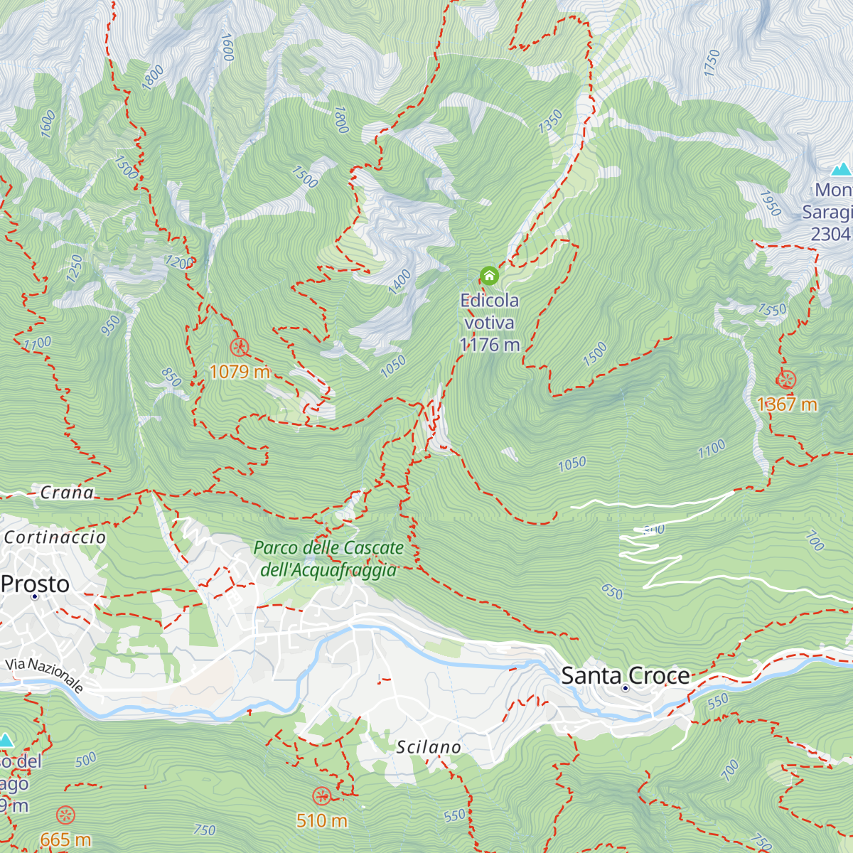 Rifugio Savogno map