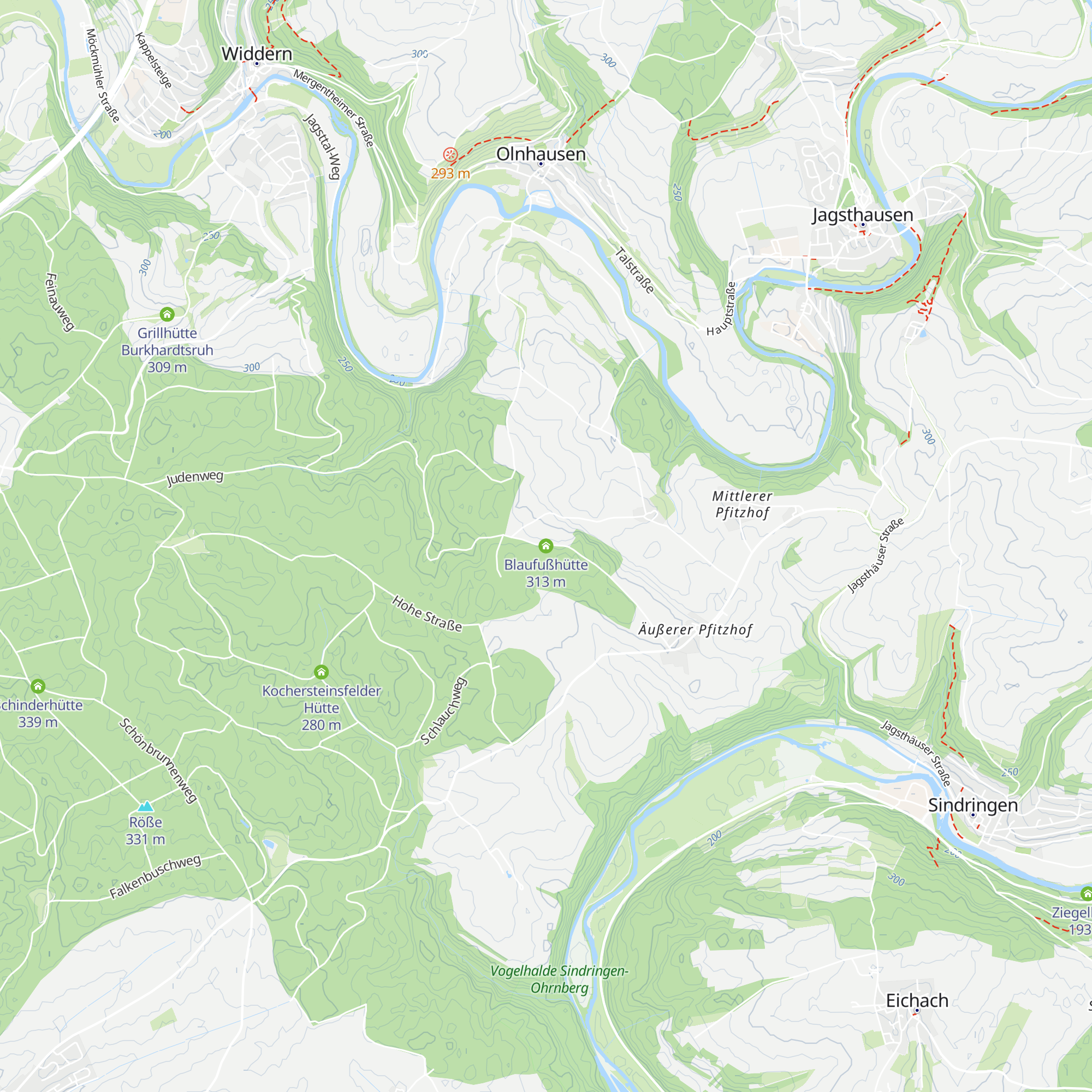 Blaufußhütte map