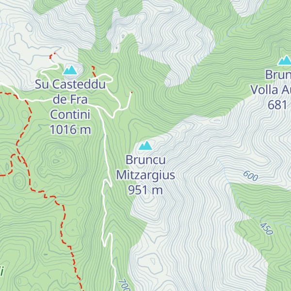 Map of Bruncu Mitzargius