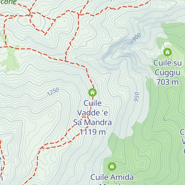Map of Cuile Vadde 'e Sa Mandra
