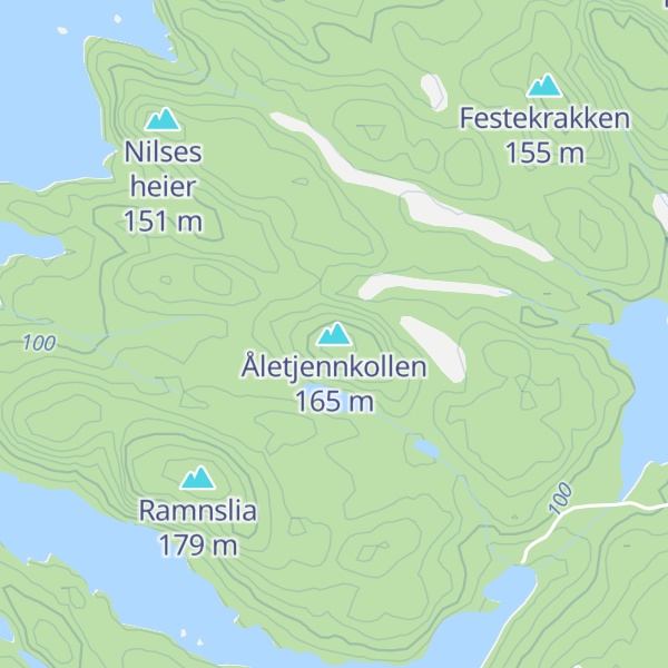 Map of Åletjennkollen