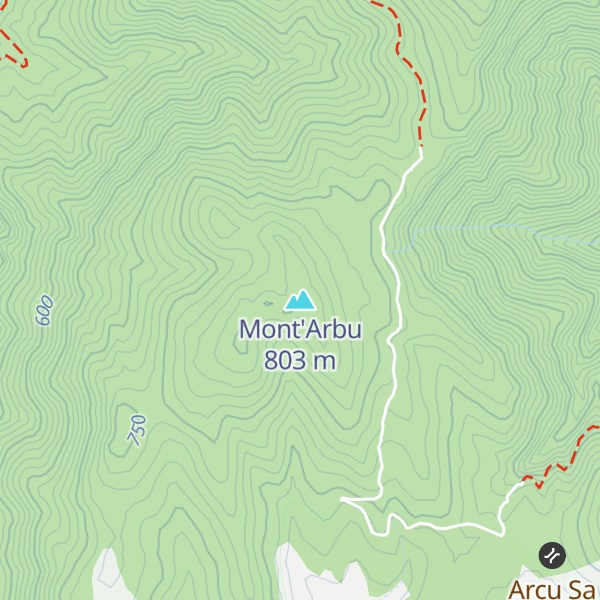 Map of Mont'Arbu