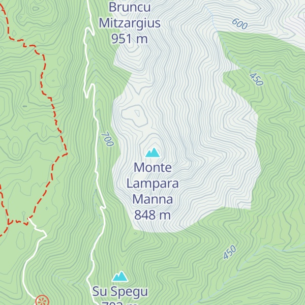 Map of Monte Lampara Manna