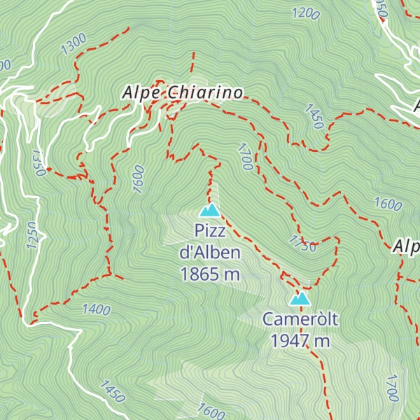 Map of Pizz d'Alben
