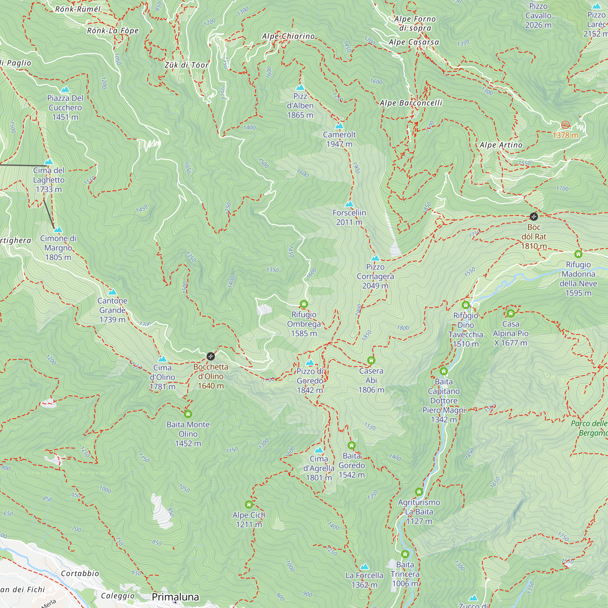 Rifugio Ombrega map