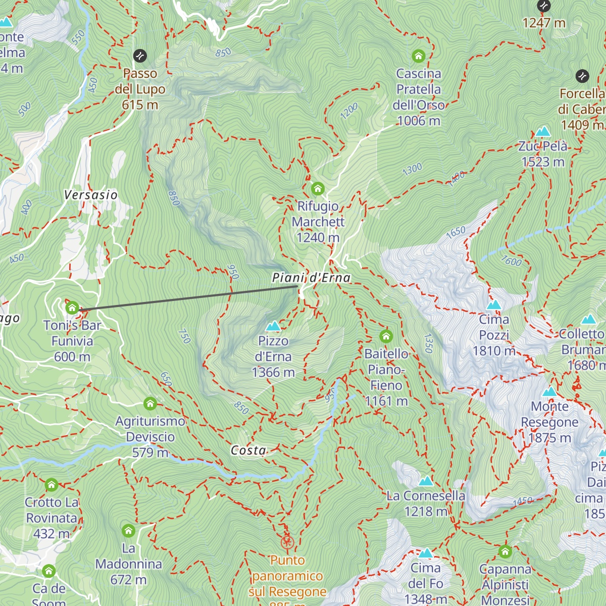 Trattoria Milani map