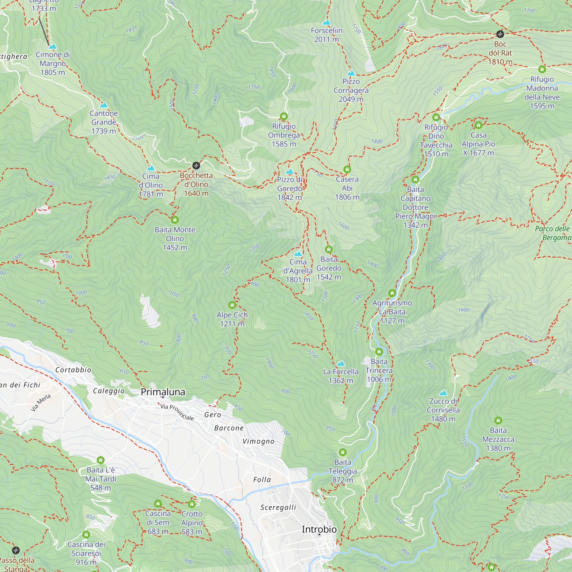 Baite di Agrella map