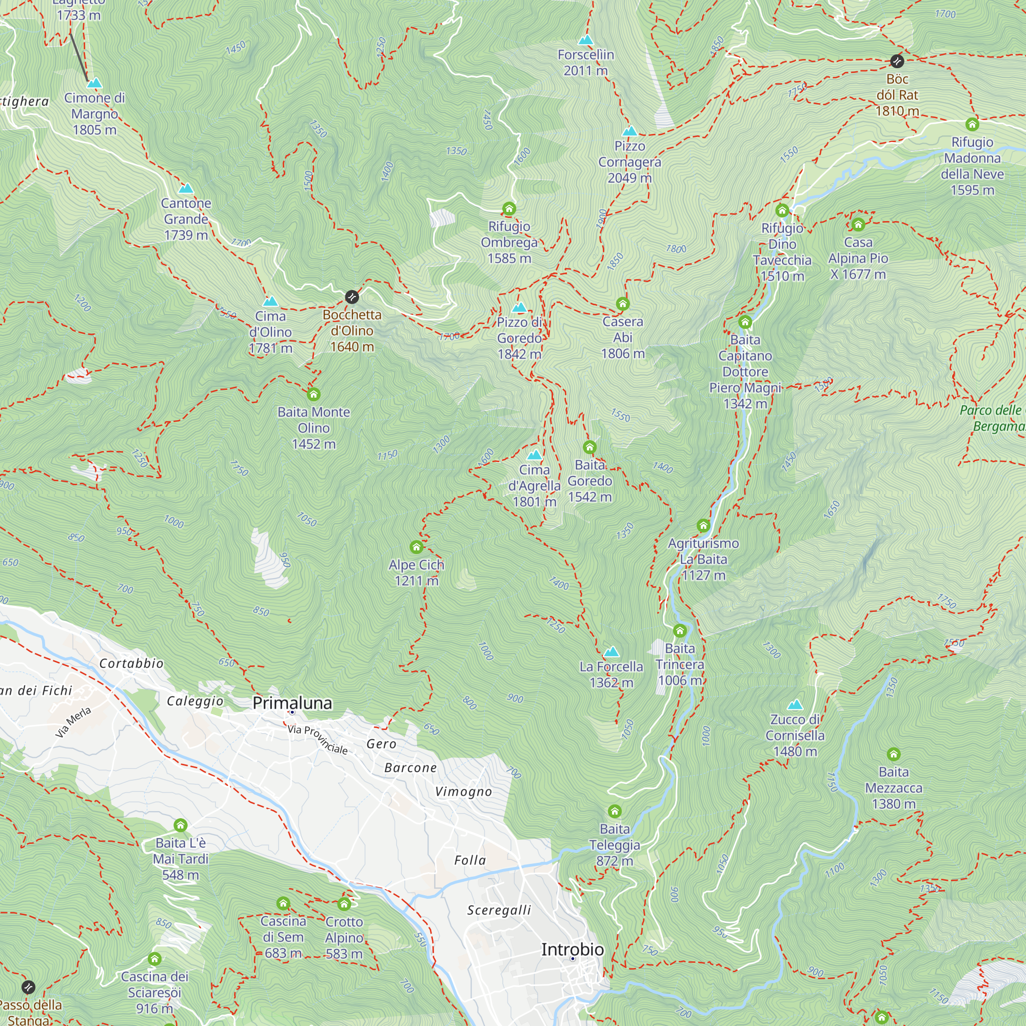 Baite di Agrella map