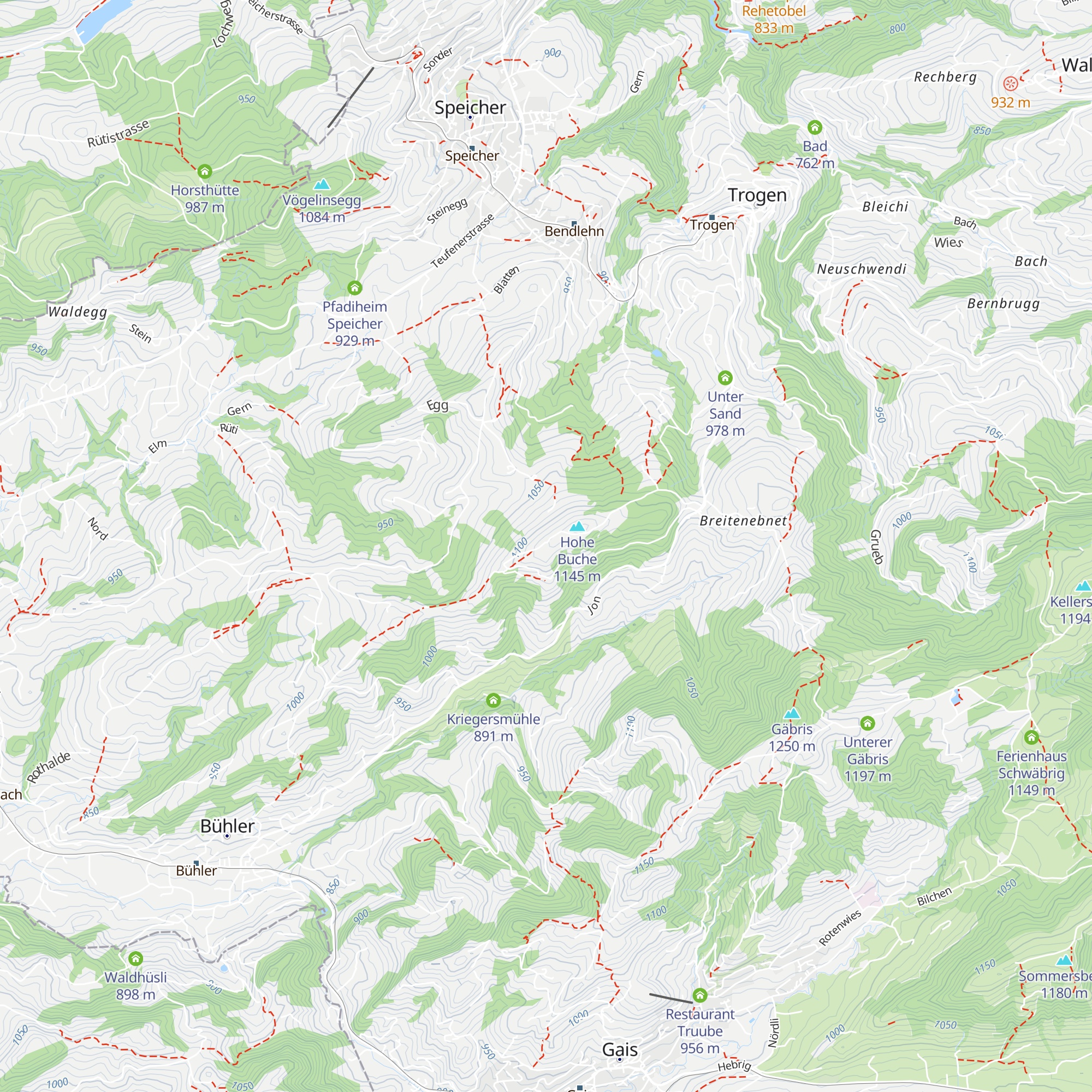 Hohe Buche map