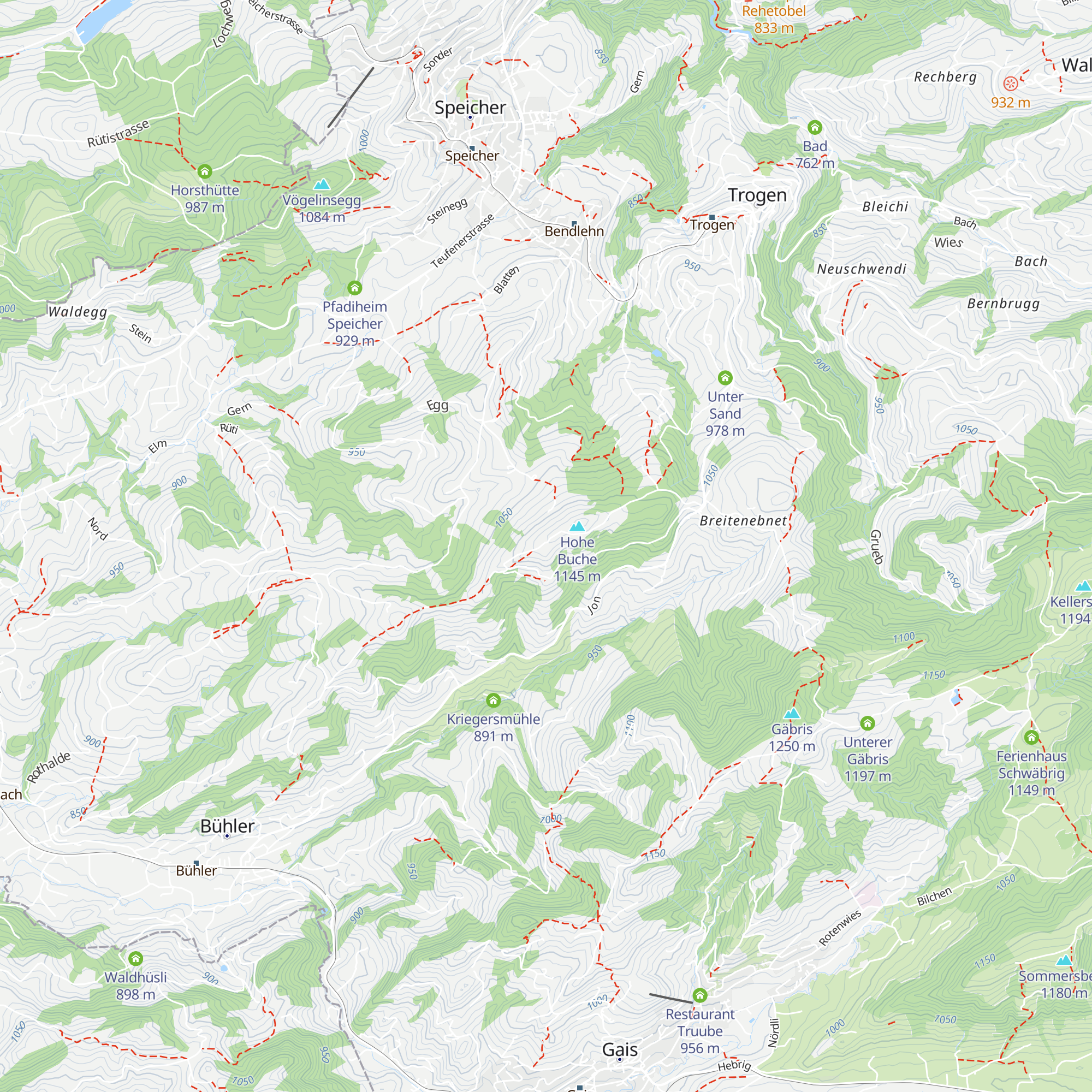 Hohe Buche map