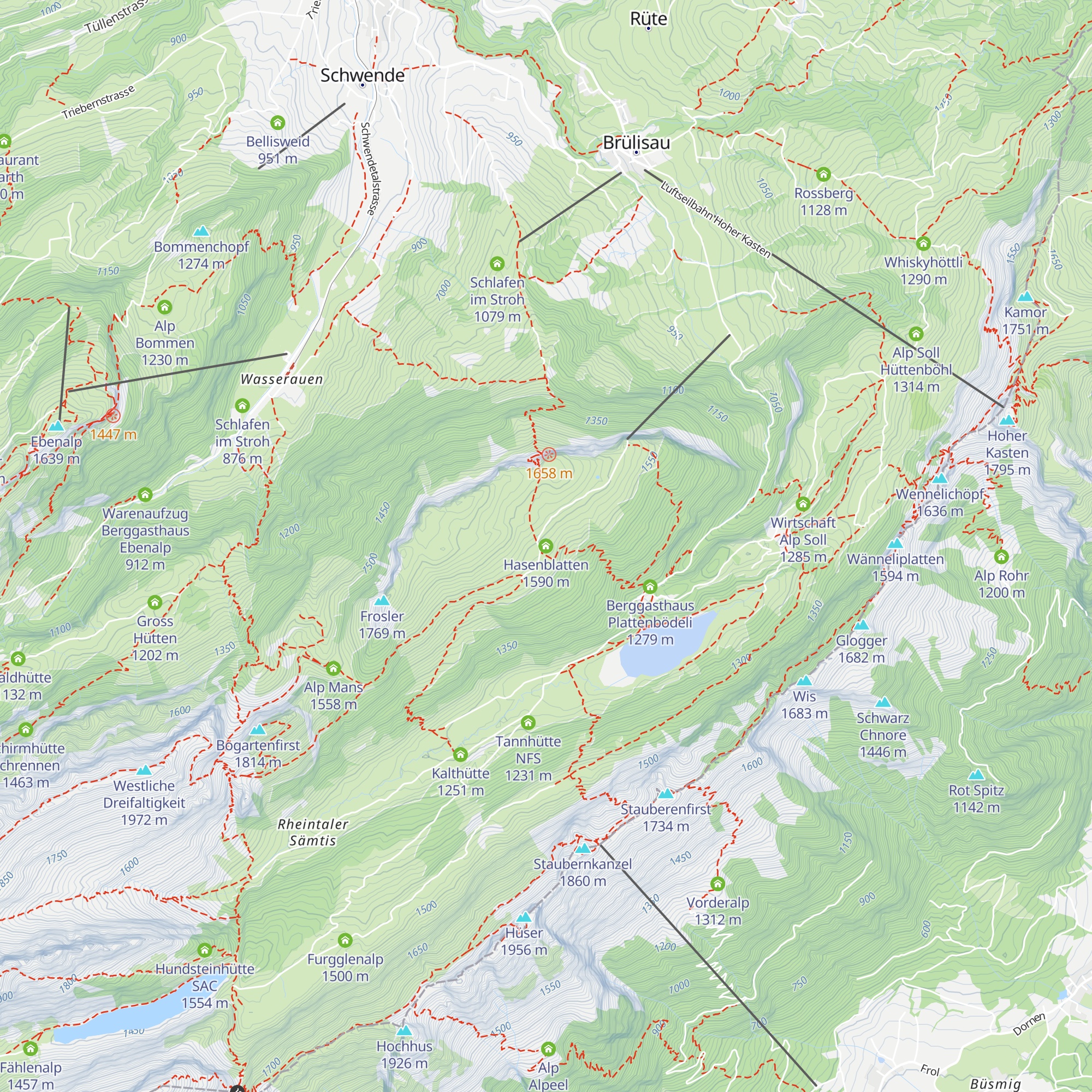 Hasenblatten map