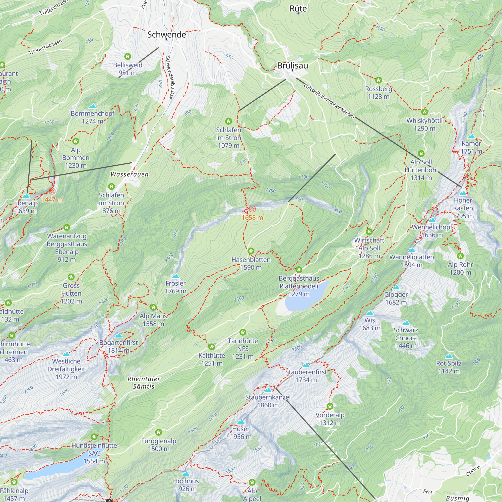 Hasenblatten map