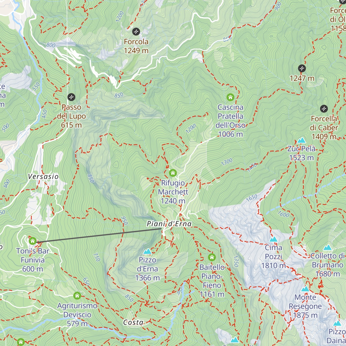 Rifugio Marchett map