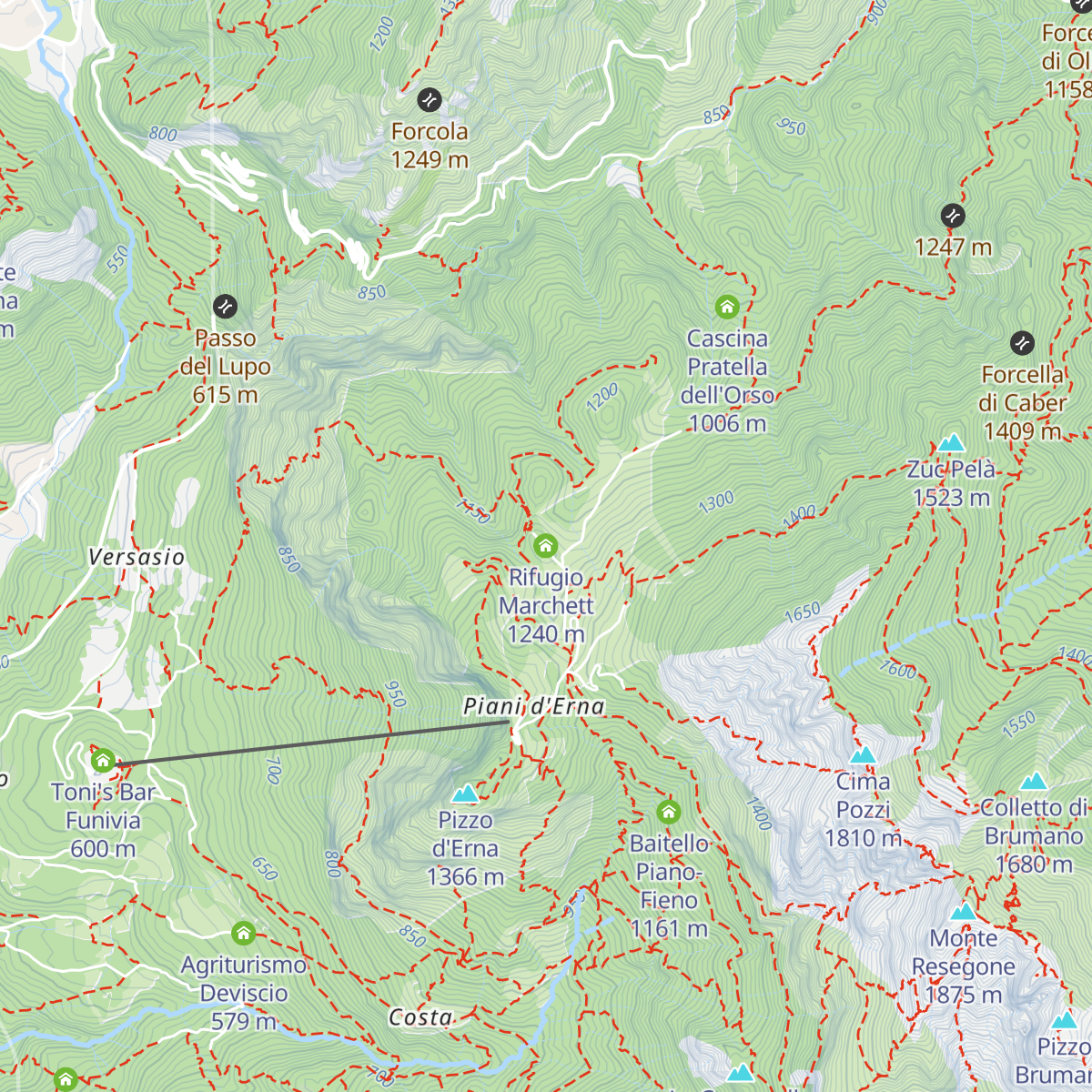 Rifugio Marchett map