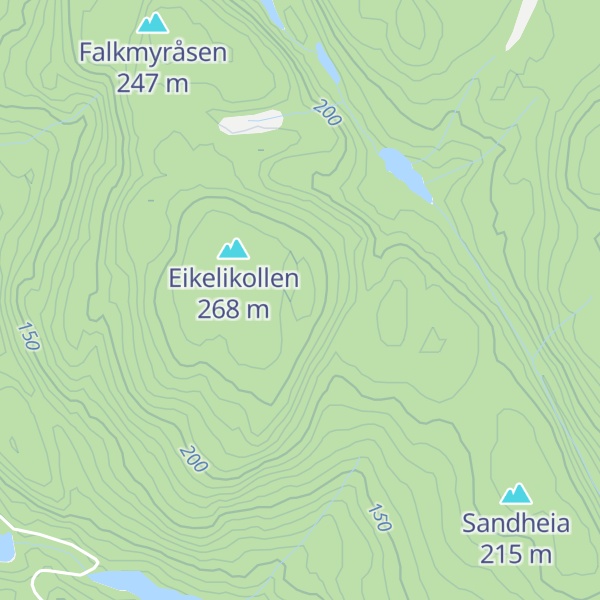 Map of Falkemyråsen