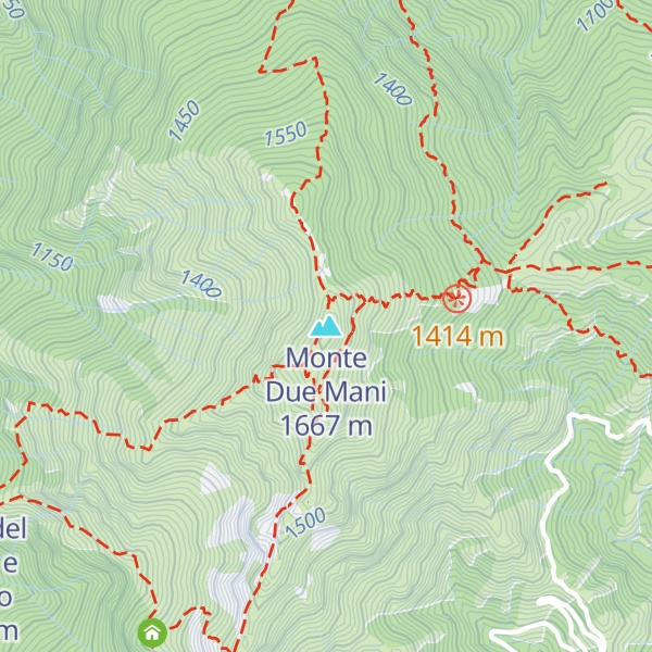 Map of Monte Due Mani