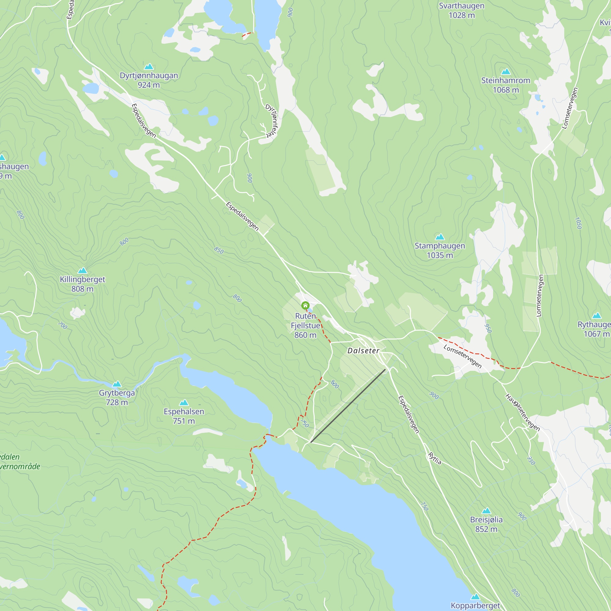 Ruten Fjellstue map
