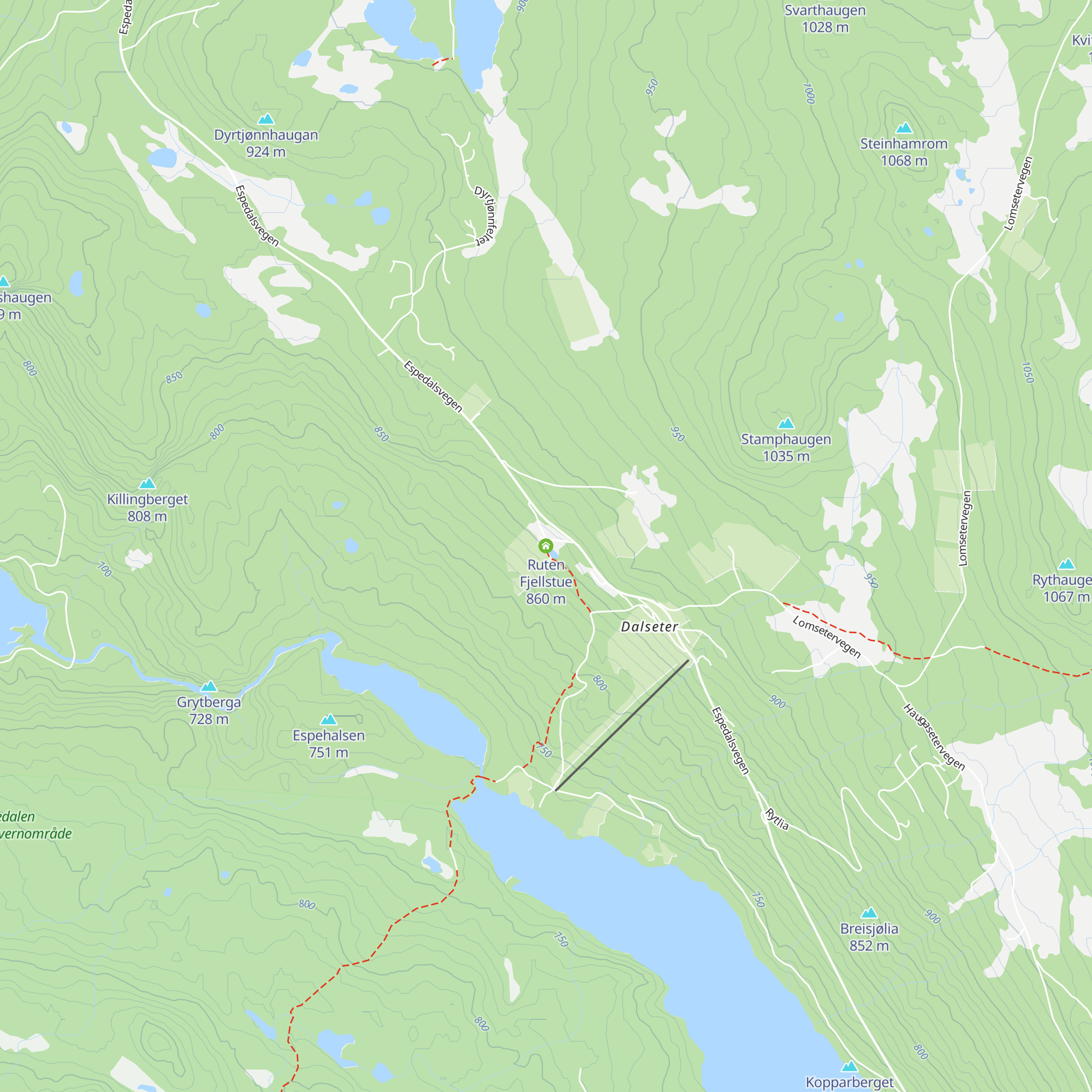 Ruten Fjellstue map