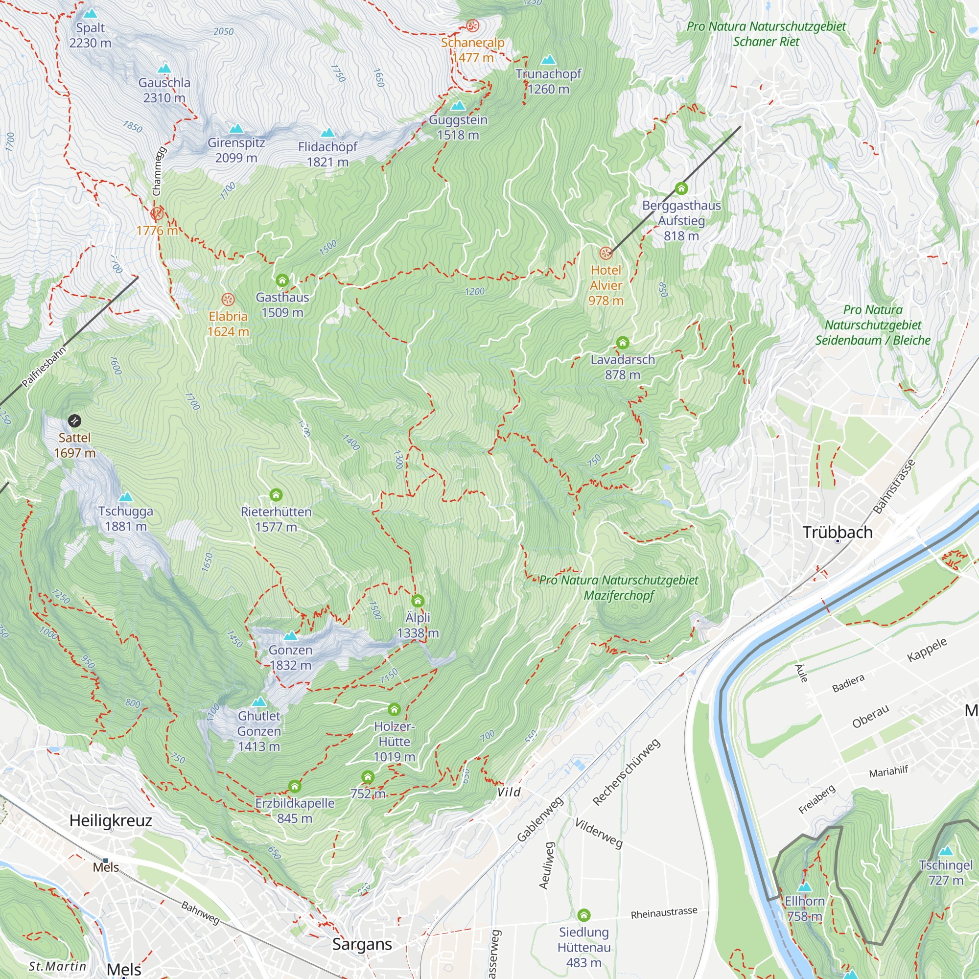 Skihaus Lanaberg map