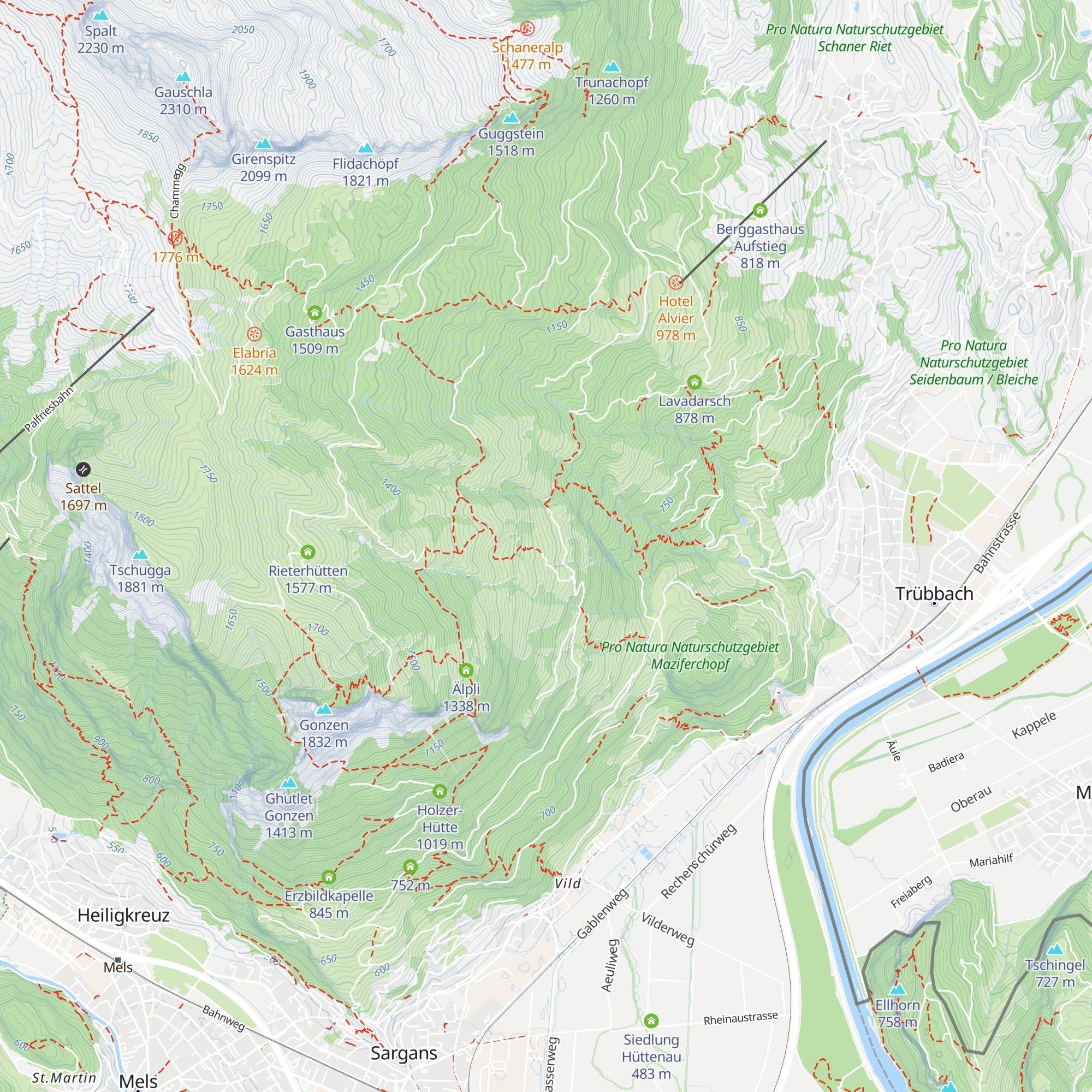 Skihaus Lanaberg map