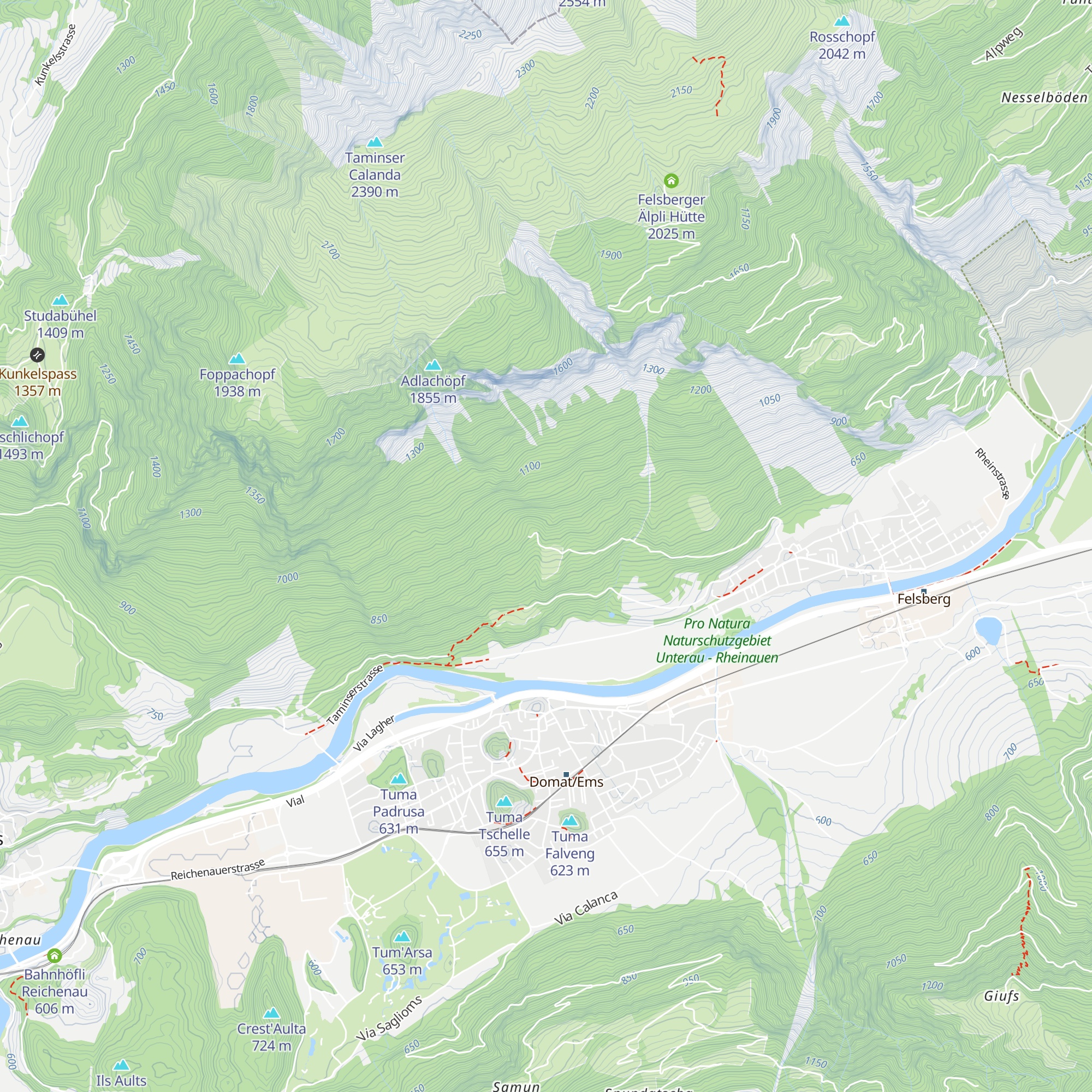 Hütte Laschein map