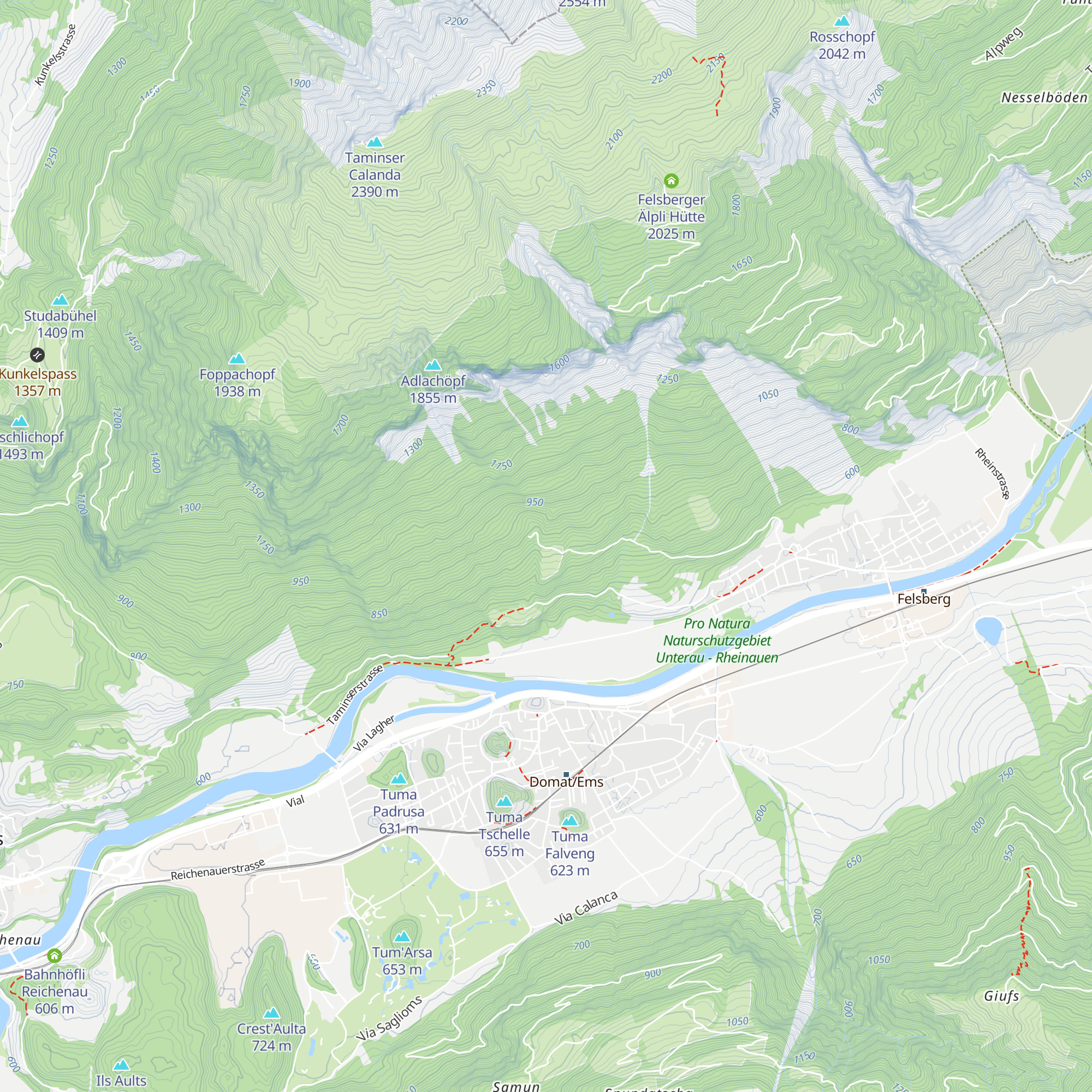 Hütte Laschein map