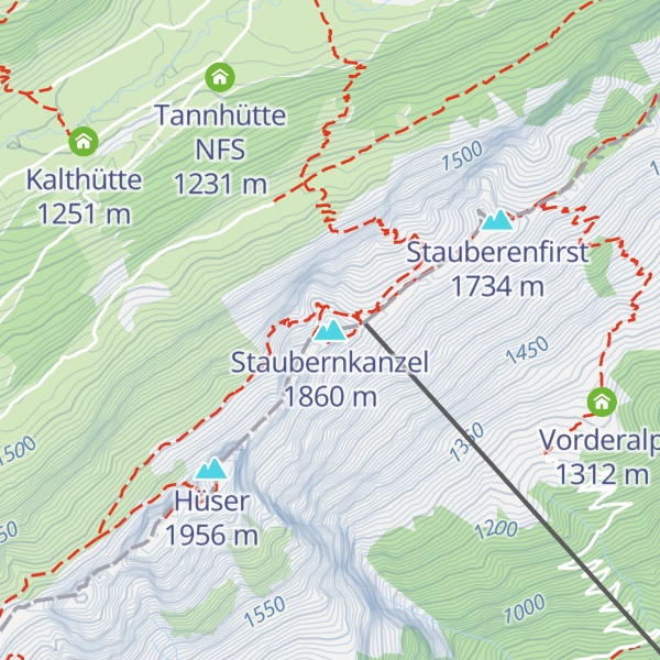 Map of Staubernkanzel