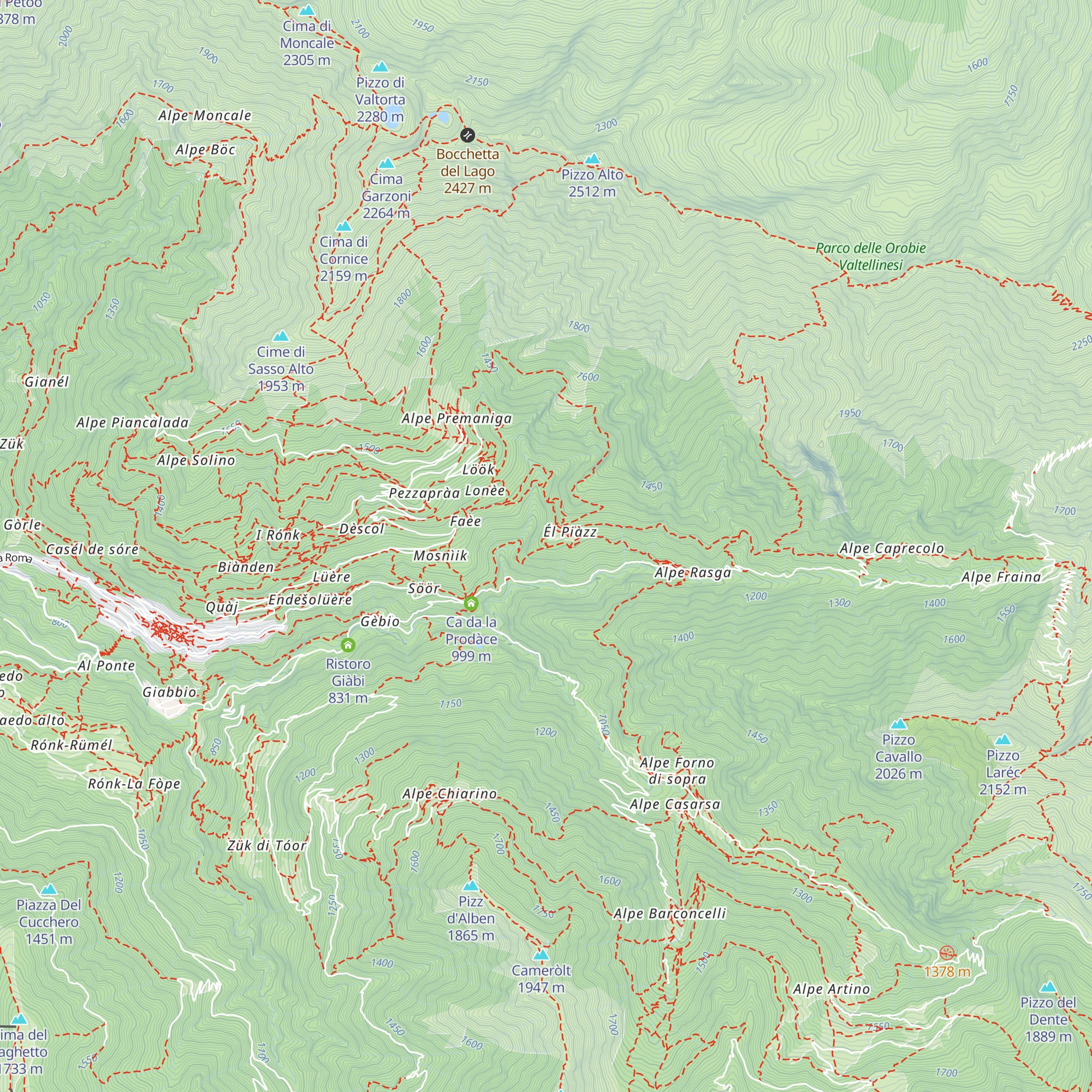Ca dól Pòta map