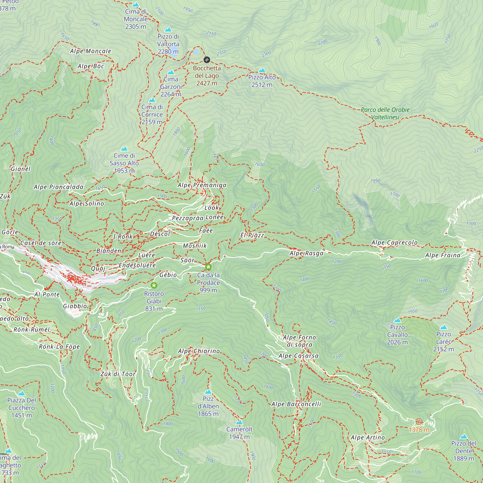 Ca dól Pòta map
