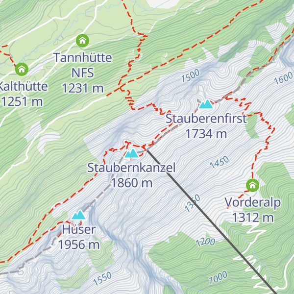 Map of Berggasthaus Staubern