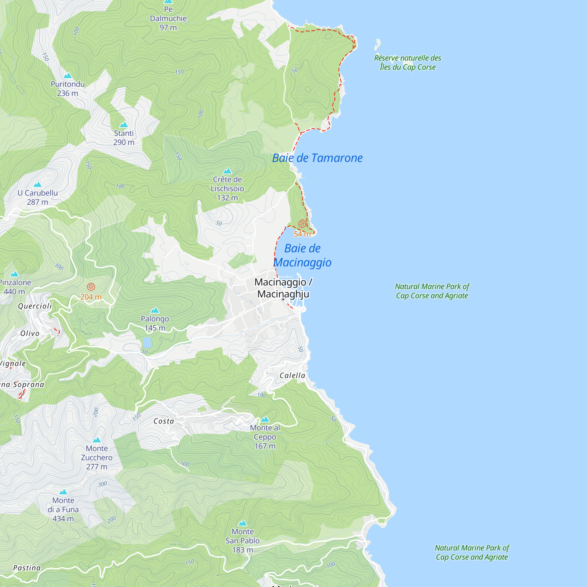 Office de tourisme Intercommunal Cap Corse map