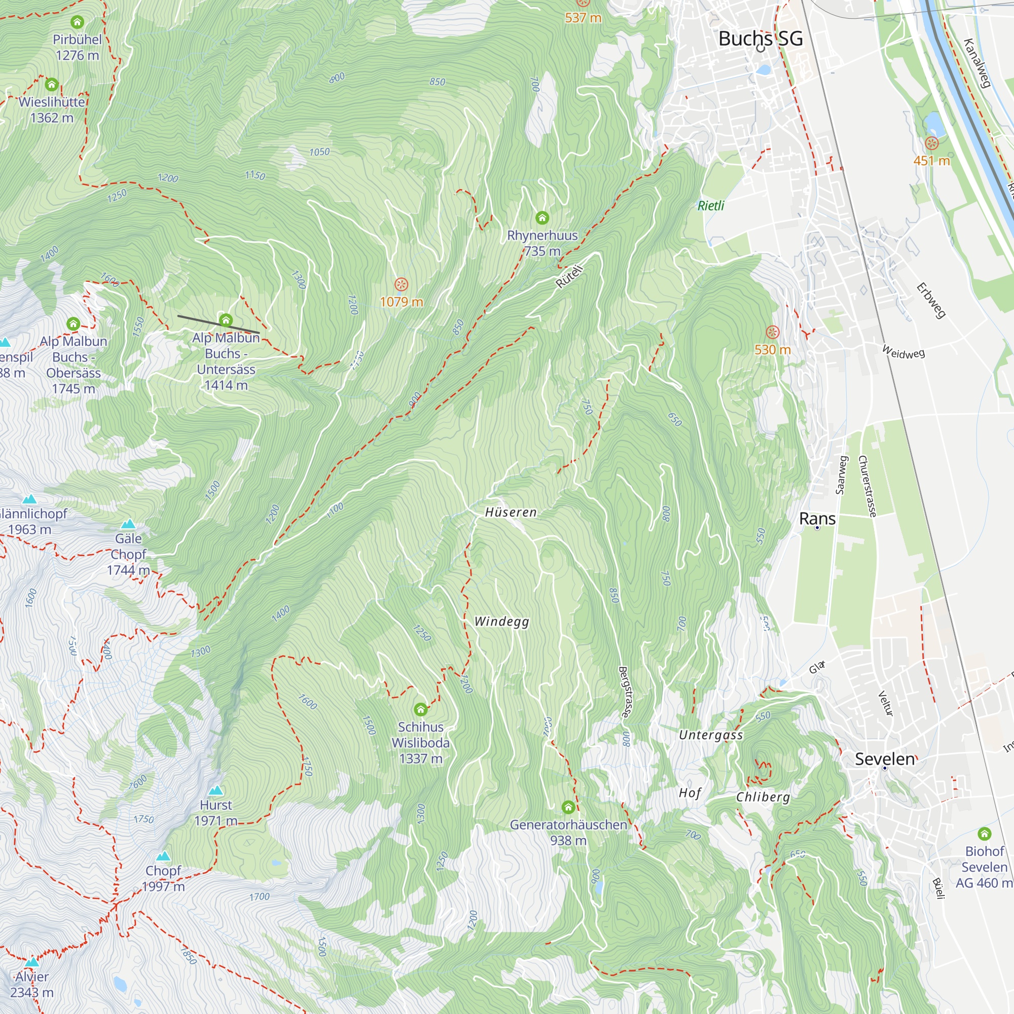 Berggasthaus Gemsli map