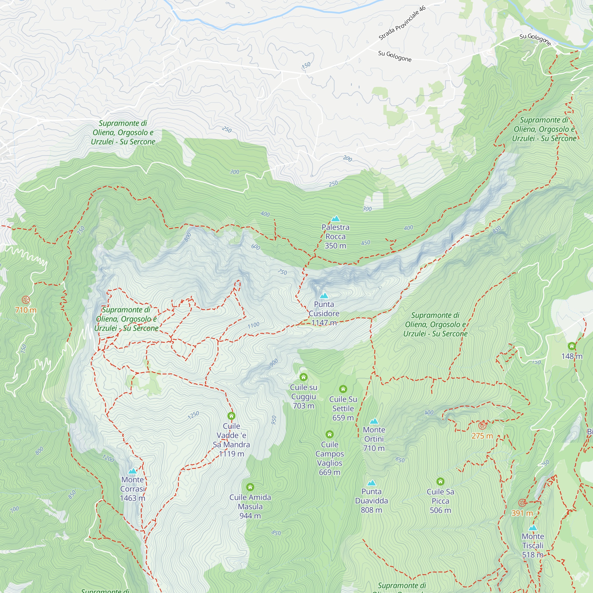 Cuile Interiscalas map