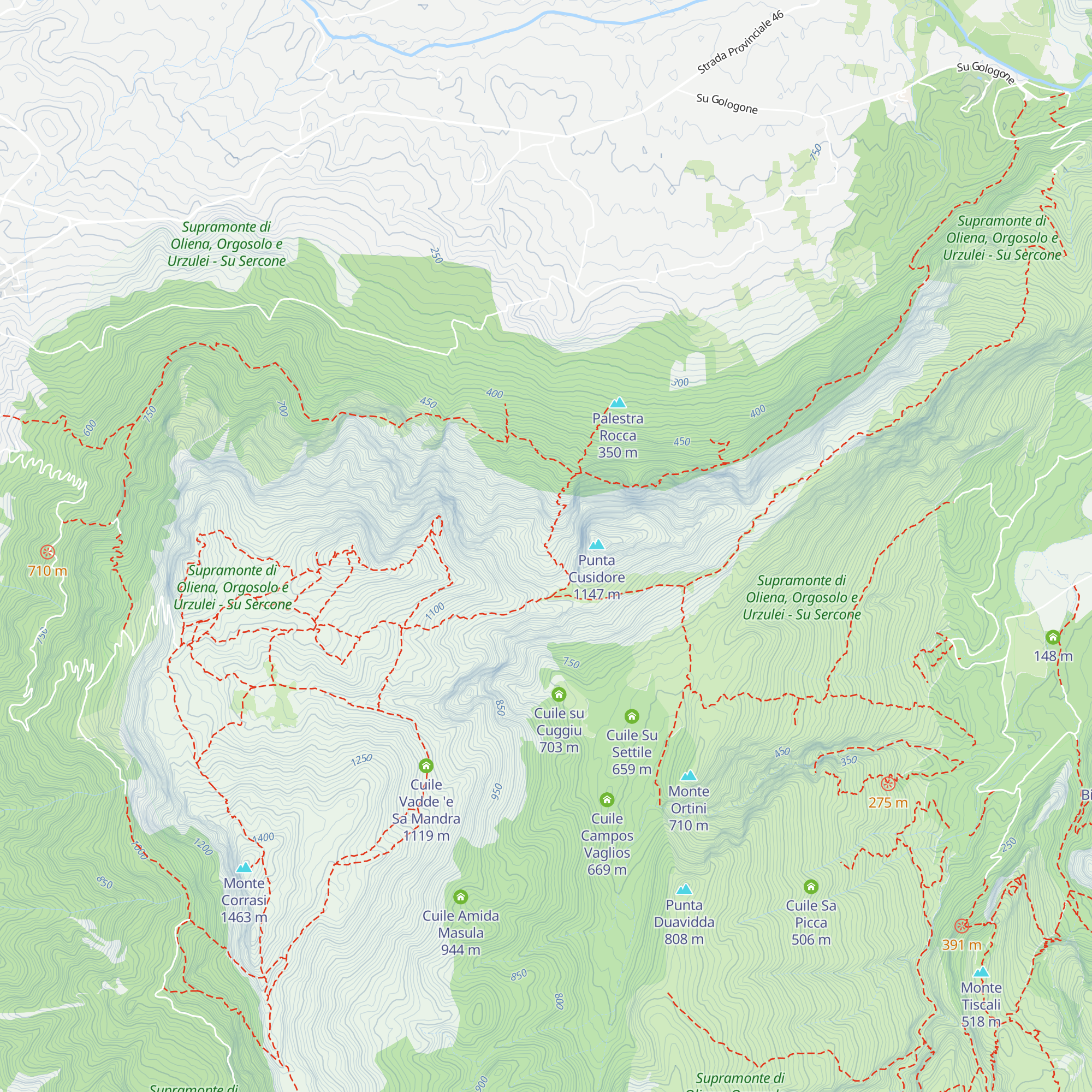 Cuile Interiscalas map