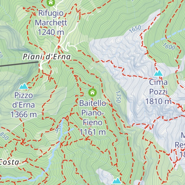Map of Baitello Piano-Fieno
