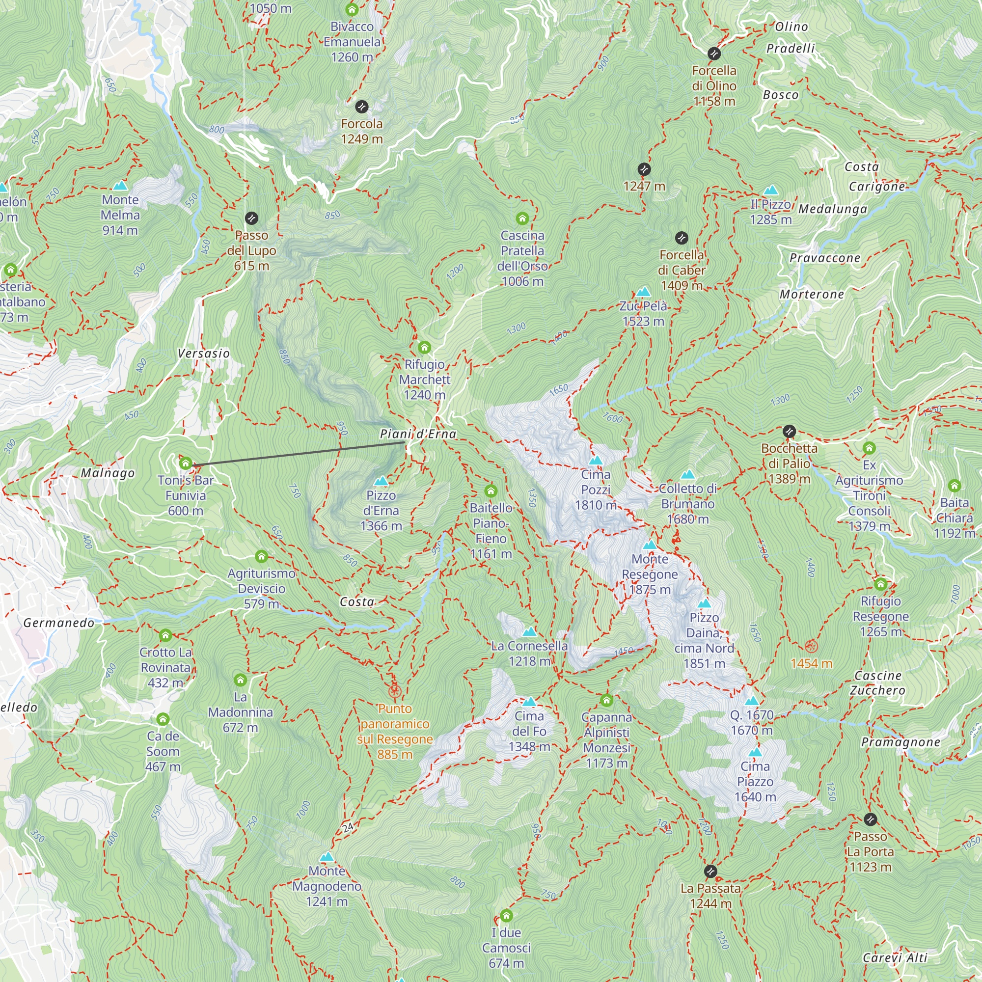 Baitello Piano-Fieno map