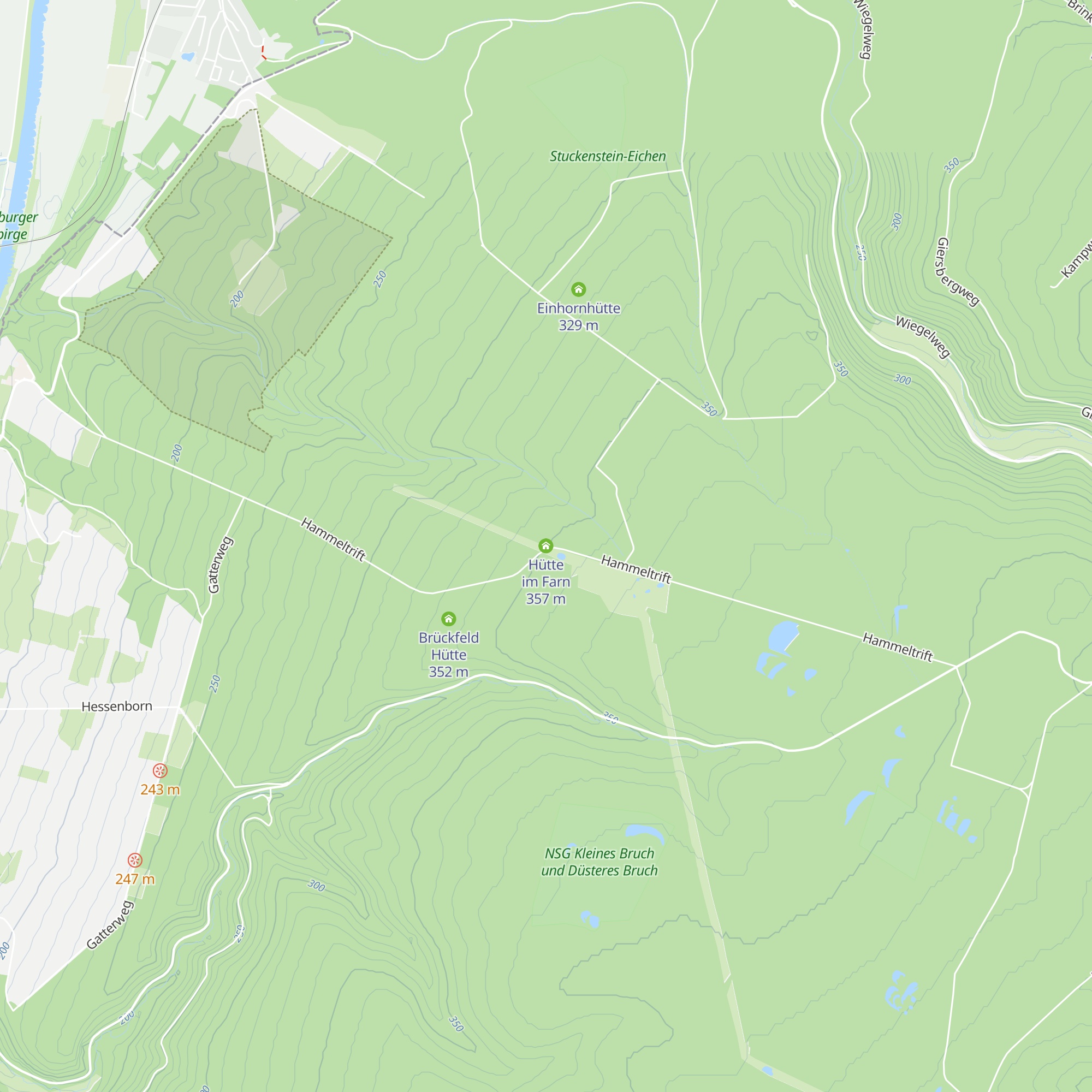 Hütte im Farn map
