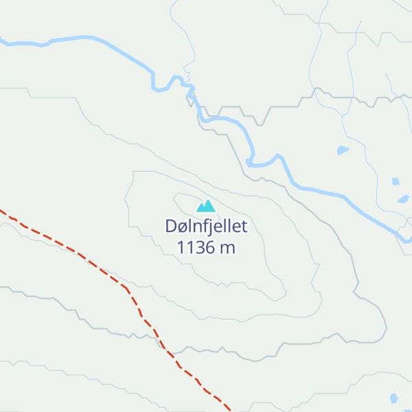 Map of Dølnfjellet