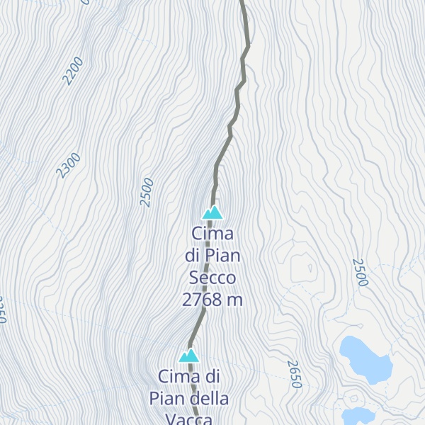Map of Cima di Pian Secco