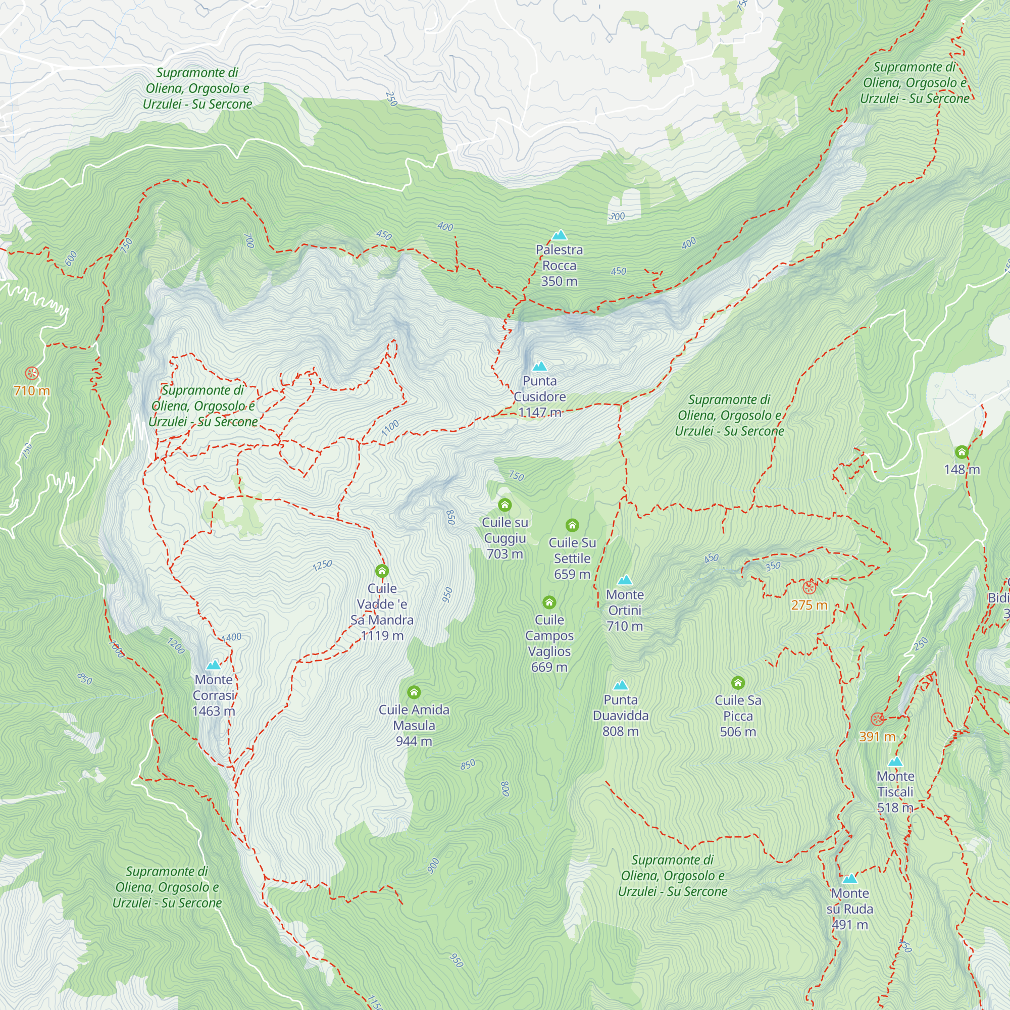 Cuile su Cuggiu map